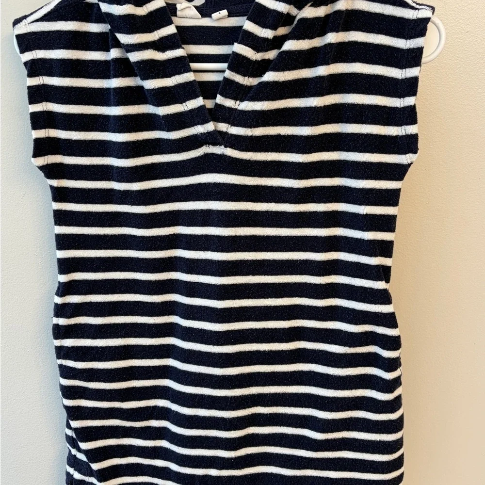GAP Kids Navy and White Striped Swim Coverup small pool beach